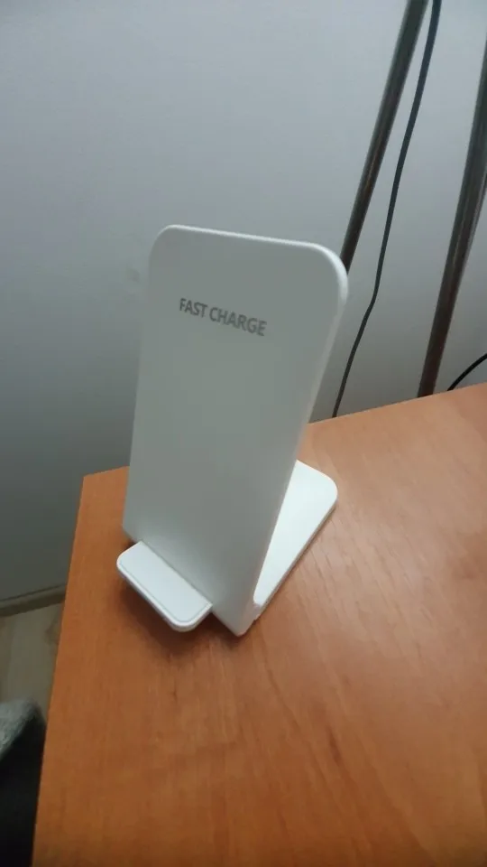 Vertical Dual-Coil 10W Wireless Fast Charger | Qi-Standard Charging Stand