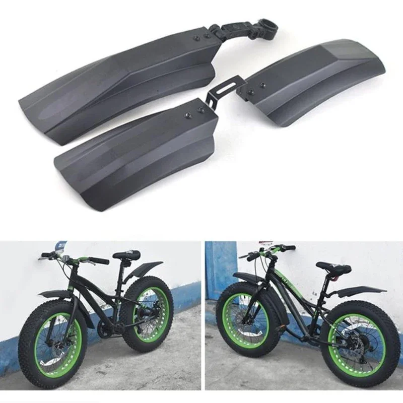 AliExpress 2 PCS Snow Bicycle  Mountain Bike Front Rear Mud Guard Fenders for Fat Tire Bicycle Fender