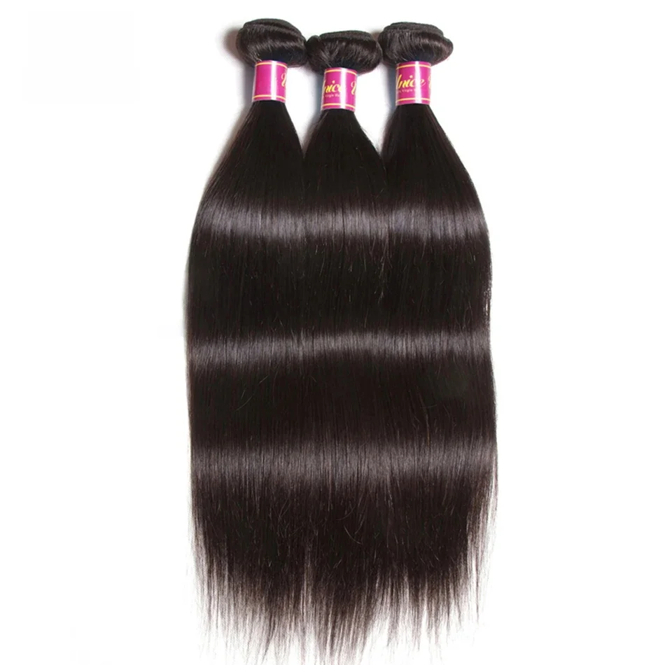 UNICE HAAR 30 Inch Braziliaanse Bone Steil Haar Bundels 100% Menselijk Haar Weave Bundels Steil Maagdelijk Menselijk Haar 1/3/4 Bundels - afbeelding 2