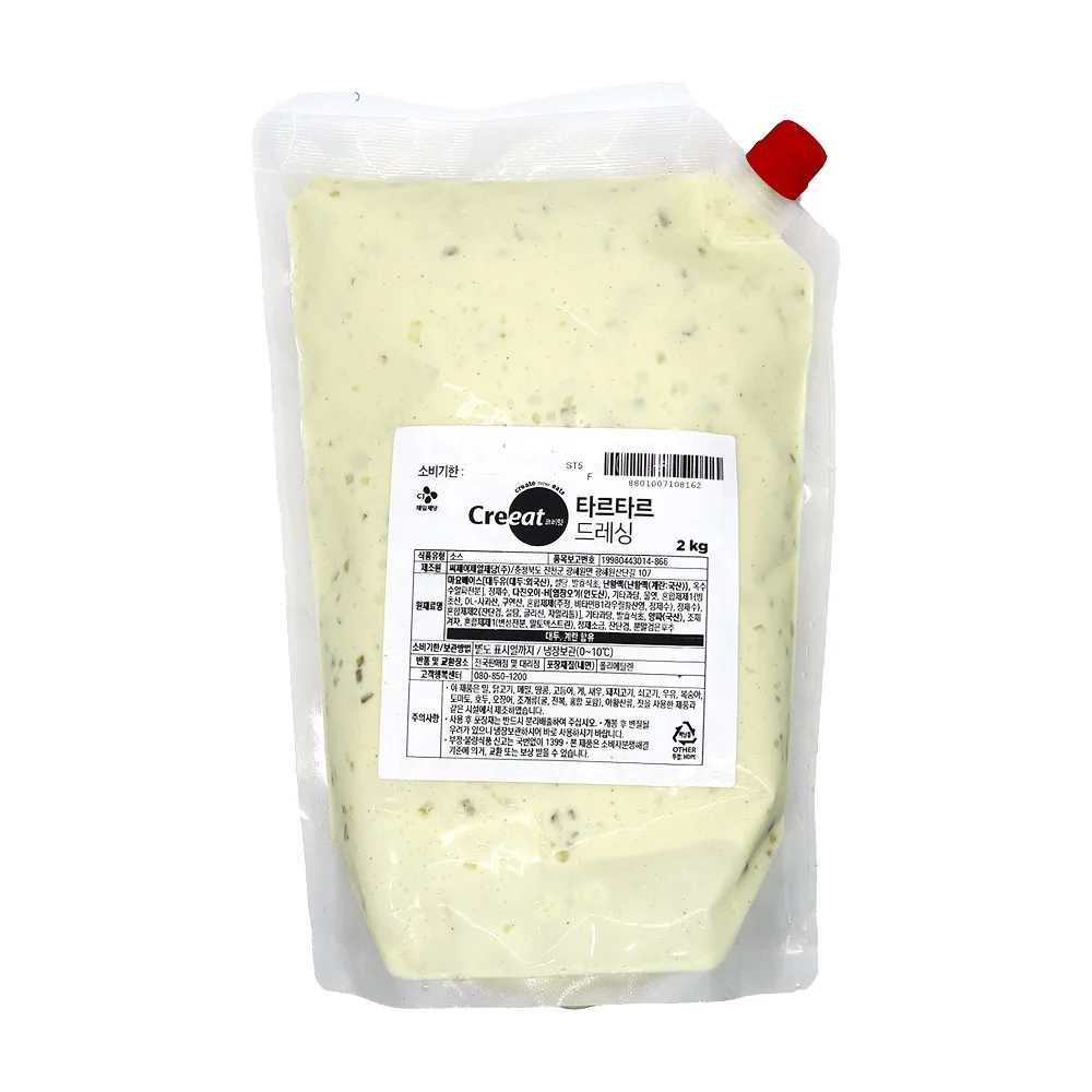 CJ CheilJedang TarTar sauce 2kg, tar tar dressing 2kg fish cutlet sauce salmon sauce