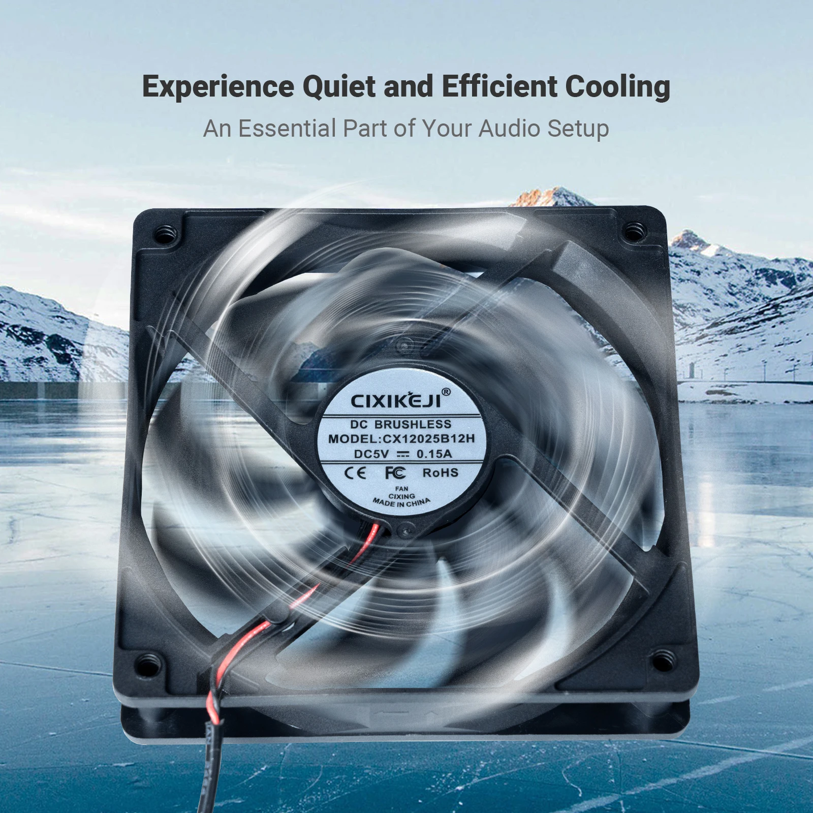 Охлаждающий вентилятор с питанием от USB — идеально подходит для охлаждения усилителя V3 MONO, V3 и BT20A PRO