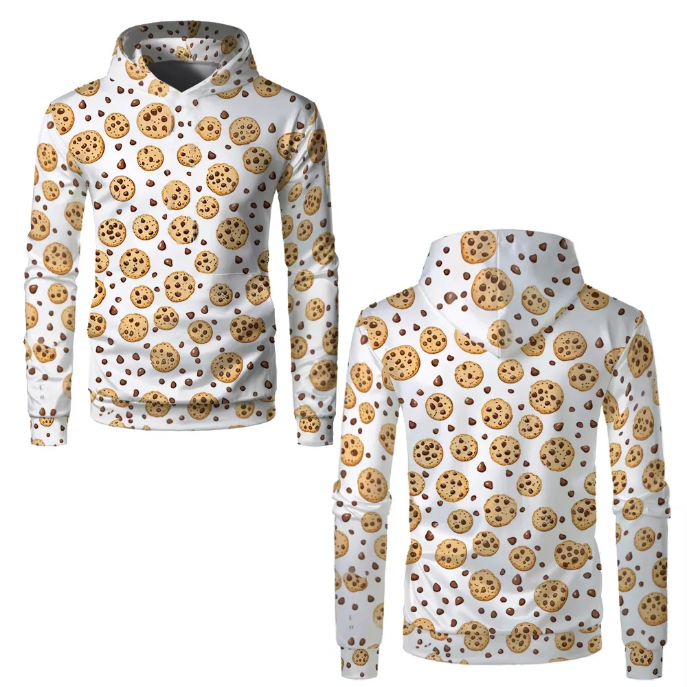 

Fashion Men Hoodie Pullover Cookies Makes Me Happy Print Hooded Sweatshirt Casual Fall Winter Long Sleeve Gift Surprise Hoodies
