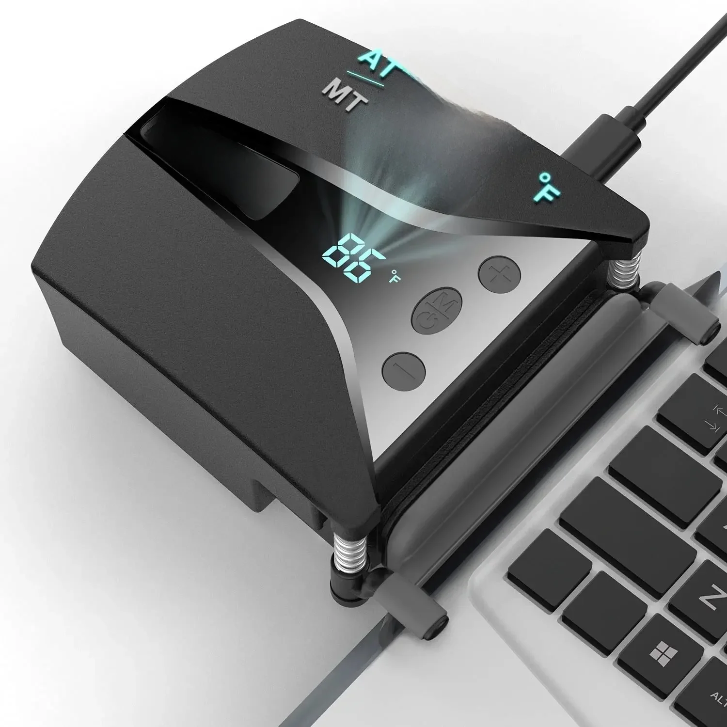 Refroidisseur de ventilateur pour ordinateur portable de jeu, dissipateur thermique sous vide, vitesse réglable, détection automatique de la température, 13 vitesses du vent avec affichage de la