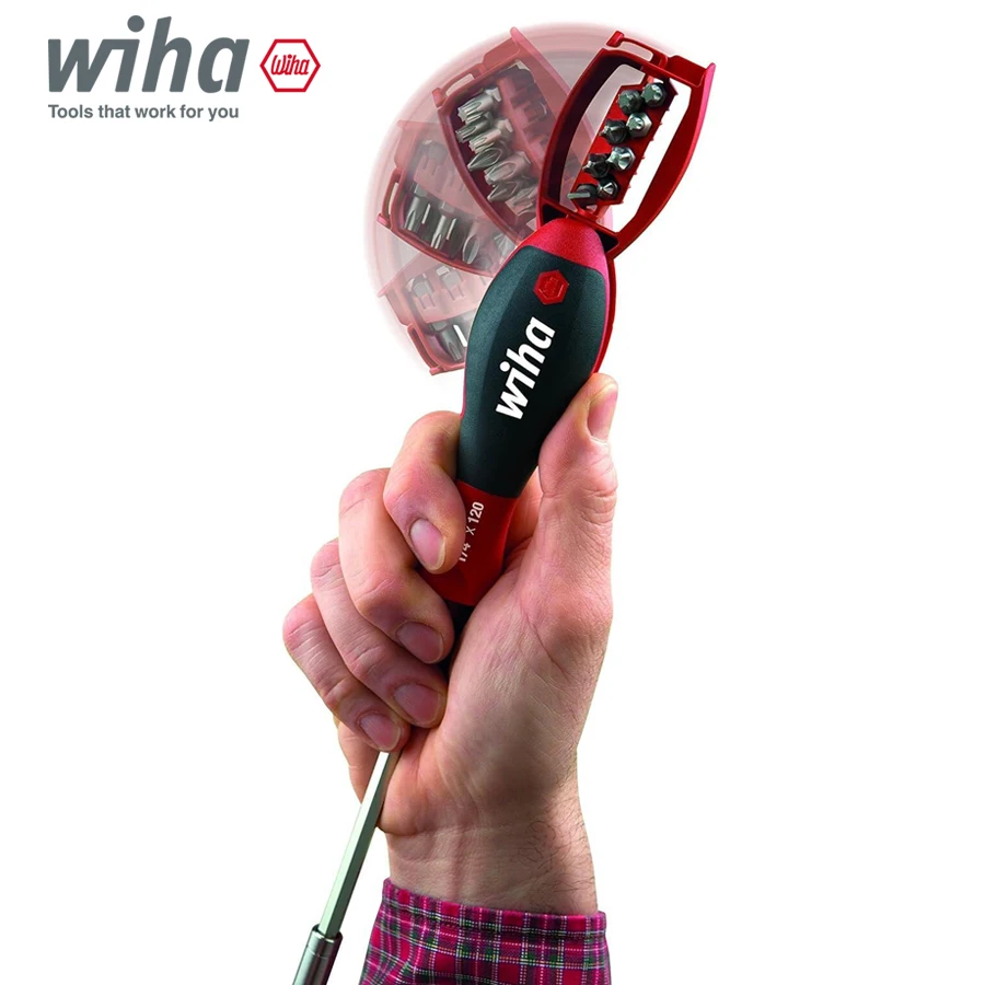 WIHA 8 in 1 Slim Line Precision Pop Up Screwdriver Set Electrician Screwdriver with bit magazine magnetic NO.32901/32903