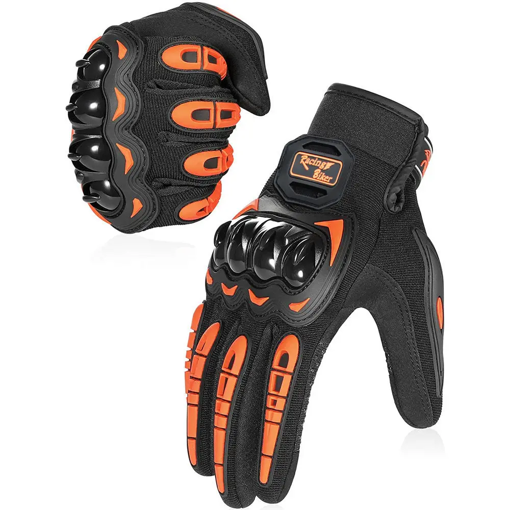 New Motorcycle Gloves Men Outdoor Off Road Racing Riding Protective Anti Slip Gloves Full Finger Touch Screen Breathable Gloves