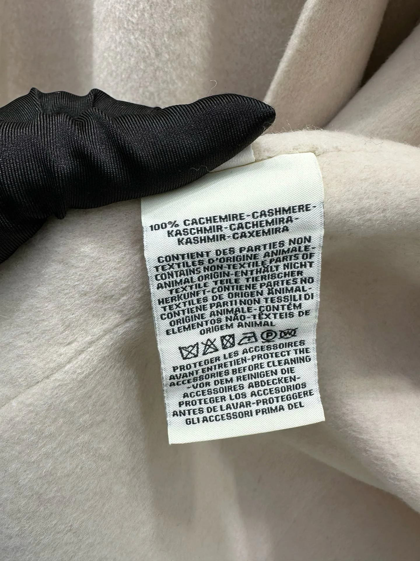 Manteau en cachemire fait main avec poches en peau de mouton, élégant