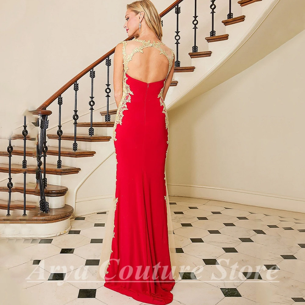 Charming Sweetheart Suspenders Evening Dress Mermaid Floor Length with Applique Sleeveless Sexy Open Back Women Zipper Gowns