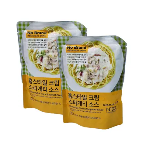 노브랜드 홈스타일 크림 스파게티 소스 400g x 2개 Best5