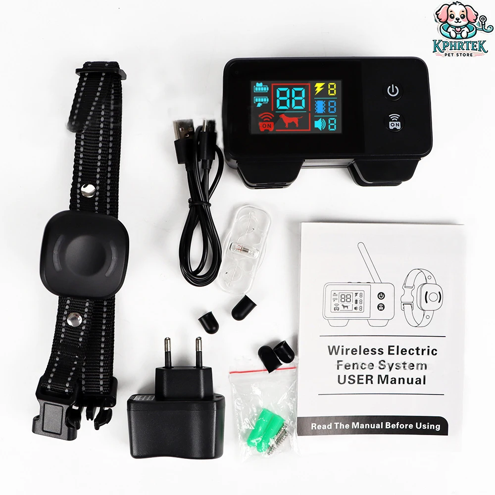 For 1 Dog Wireless Electronic Fence Pet Dog Training Device Smart Electric Shock Collar Waterproof Rechargeable Barking Stopper - view 6