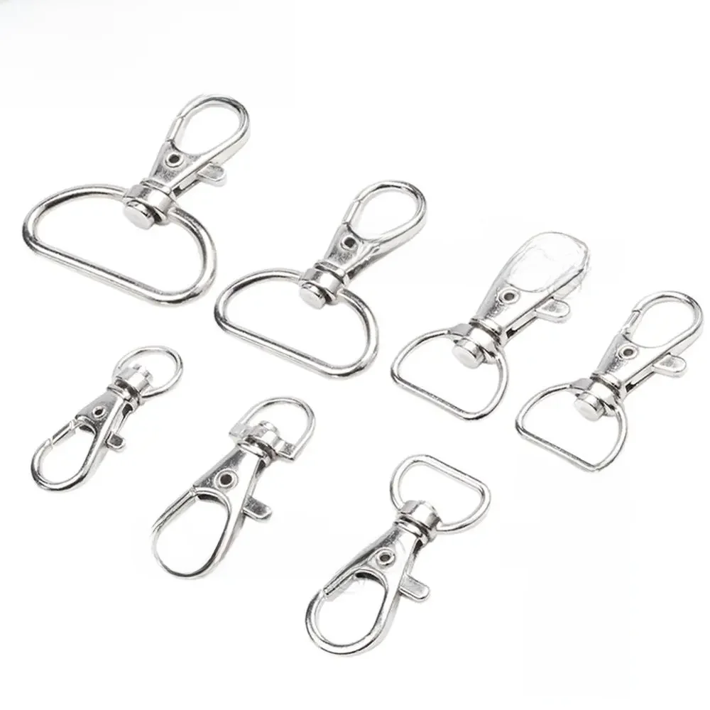 NONE 10 pièces porte-clés pivotant porte-clés porte-clés fermoir mousqueton Clips mousqueton mousqueton boucle sac sangle bijoux bricolage artisanat métal 3