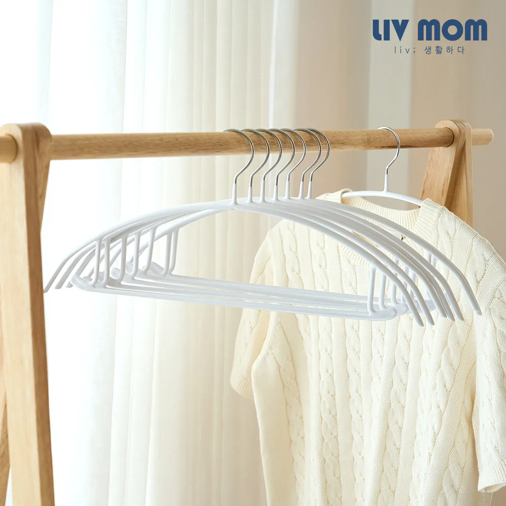 Livmom Libmom Anti-Shoulder Horn Non-Slip Iron Coating Upper and Lower Knitwear Hanger 40P 5Color / Korea Non-Slip Hanger