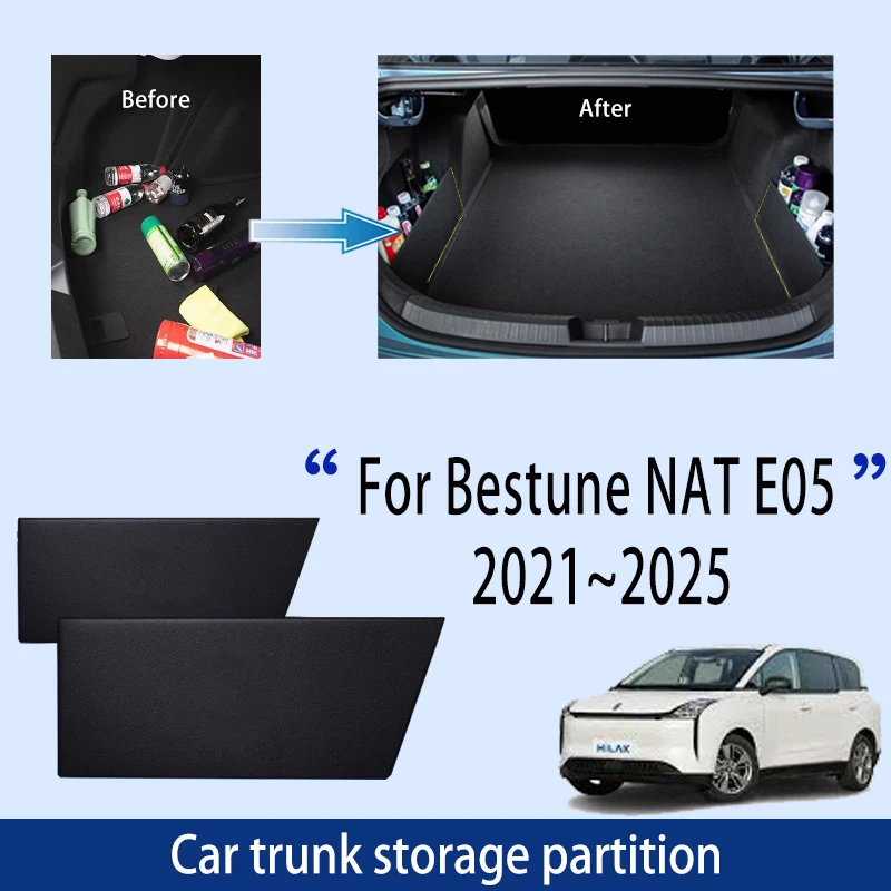 Car Accessories For Bestune NAT E05 2021~2025 2022 2023 2024 Trunk Storage Partition Multifunction Storage Auto Interior Parts