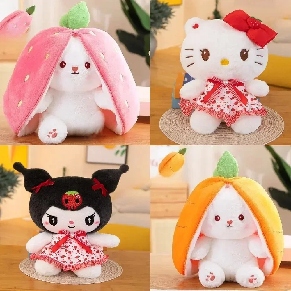 Sanrio Hallo Kitty Plüsch tier Anime Puppe Kulomi Auto Ornament Osmanthus Hund Melodie Raum