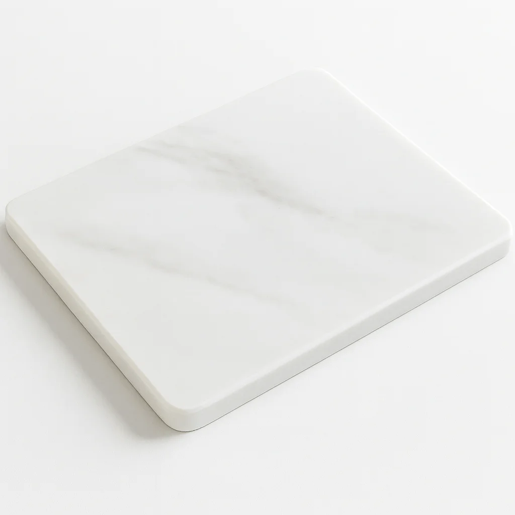 Tagliere in Marmo Bianco 40x30 cm-Marble Table | Elegante, Lucido, Naturale | Ideale per Formaggi, Sushi, Salumi, Aperitivi | Arredo Tavola di Design