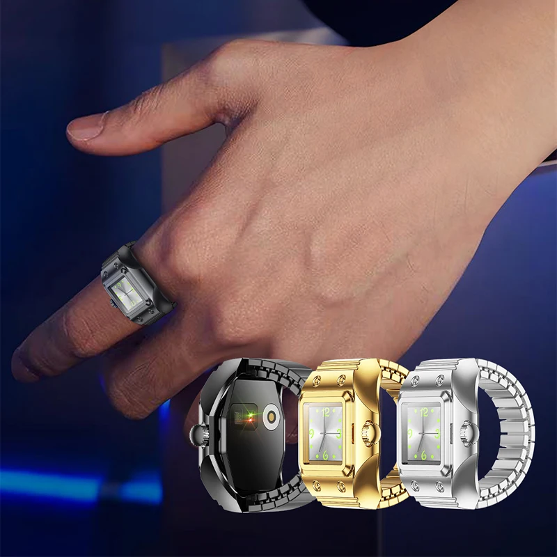 

Smart Ring Watch: Time & Health Monitor | Creative Design, Adjustable Fit, IP68 Waterproof Sports Fitness Tracker 24H HR Monitor