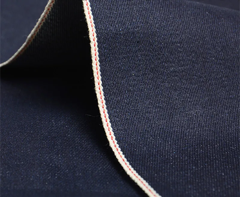 

12oz High Quality Bike Jeans Cloth Manufacturers Classic Black Blue Selvedge Denim Jacket Fabric W282721