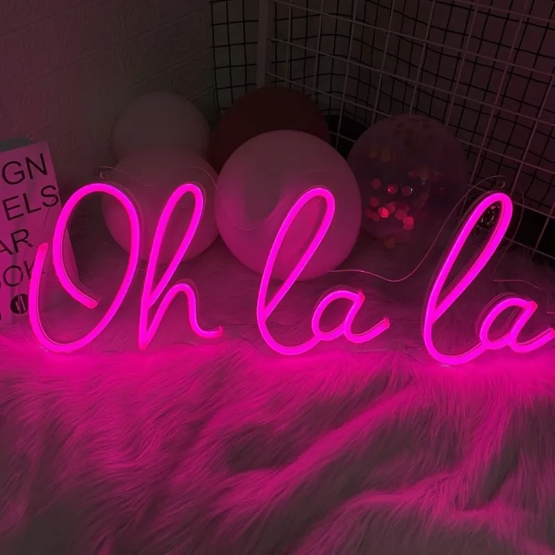 Oh La La Wedding Neon Sign Bedroom Decoration Custom Neon Sign Custom Name Neon Sign Wedding Sign Neon Sign Wedding Personalized