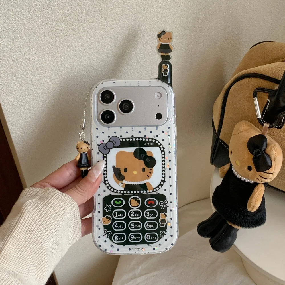 

Retractable Antenna Kitty Cat Phone Big Brother series mobile case is suitable for iPhone14/15/16/17Fundans17pro protective case