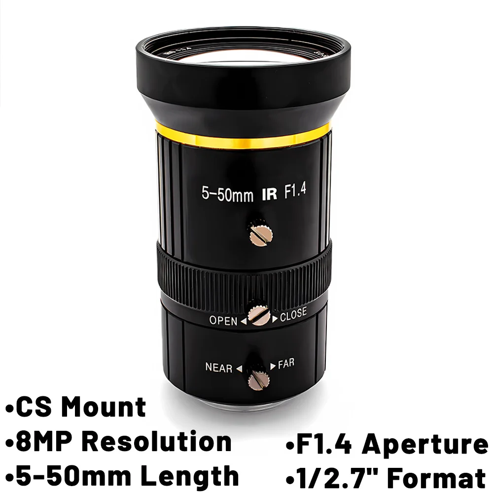 عدسة تكبير CCTV CS-Mount 2.8–12 /5–50 /50–100 ملم كاميرات صناعية عالية الوضوح كاميرا مراقبة يدوية بعدسة متغيرة البعد البؤري