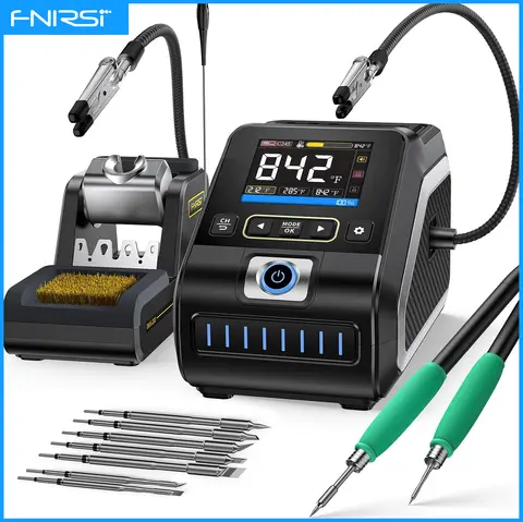 FNIRSI DWS-200 Lehimleme İstasyonu 200 W C210 C245 Lehim Demir Kolu Lehimleme Yardım Eli Elektronik Kaynak Rework Istasyonu