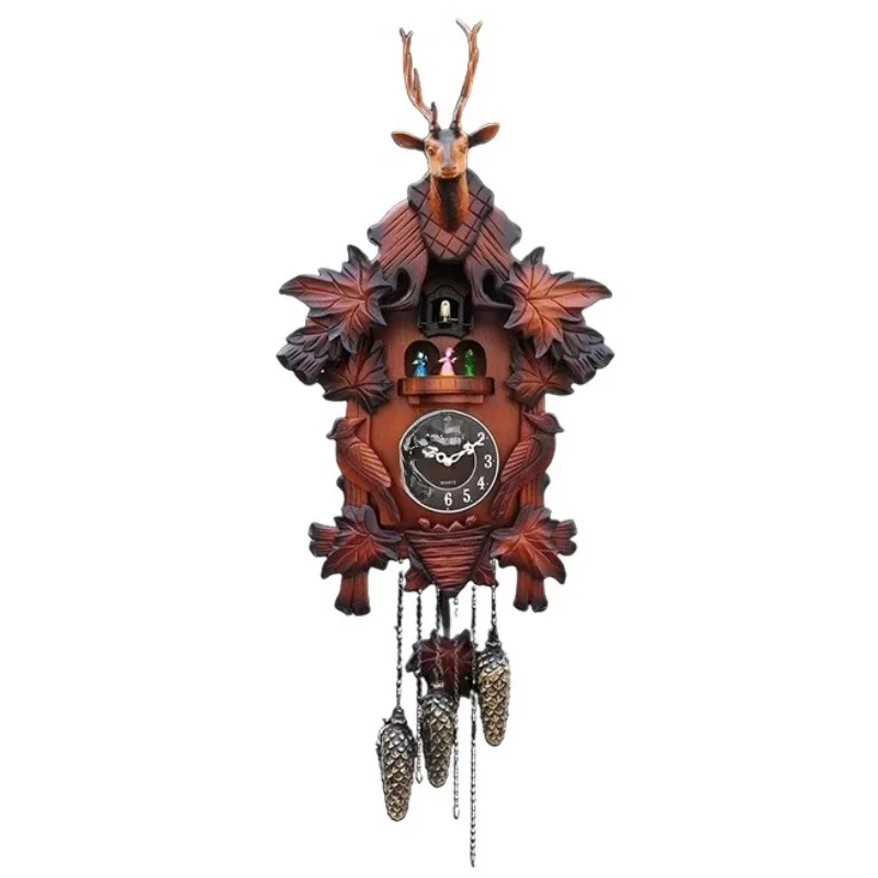 Koekoek Wandklok Massief Houten Klokken Woonkamer Slingerklok Luxe Grote Horloges Slaapkamer Muurkunst Vintage Kamerdecoratie - afbeelding 2