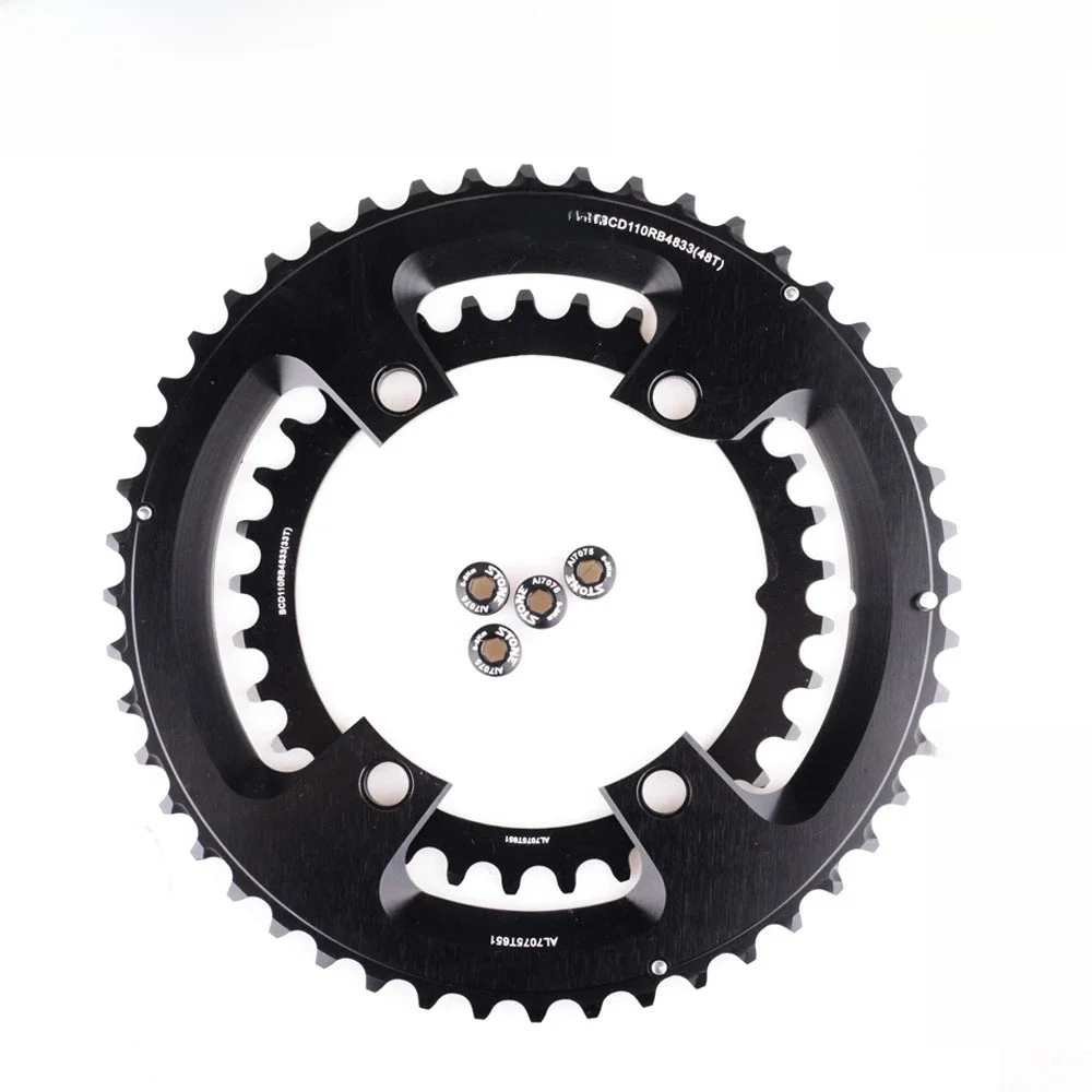 AliExpress DECKAS STONE Alloy Double Chainring BCD 110mm 4 Bolts 46T 32T 48T 33T 50T 34T for R7000 R8000 R9000 Road Bike Chainwheel Chain Ring