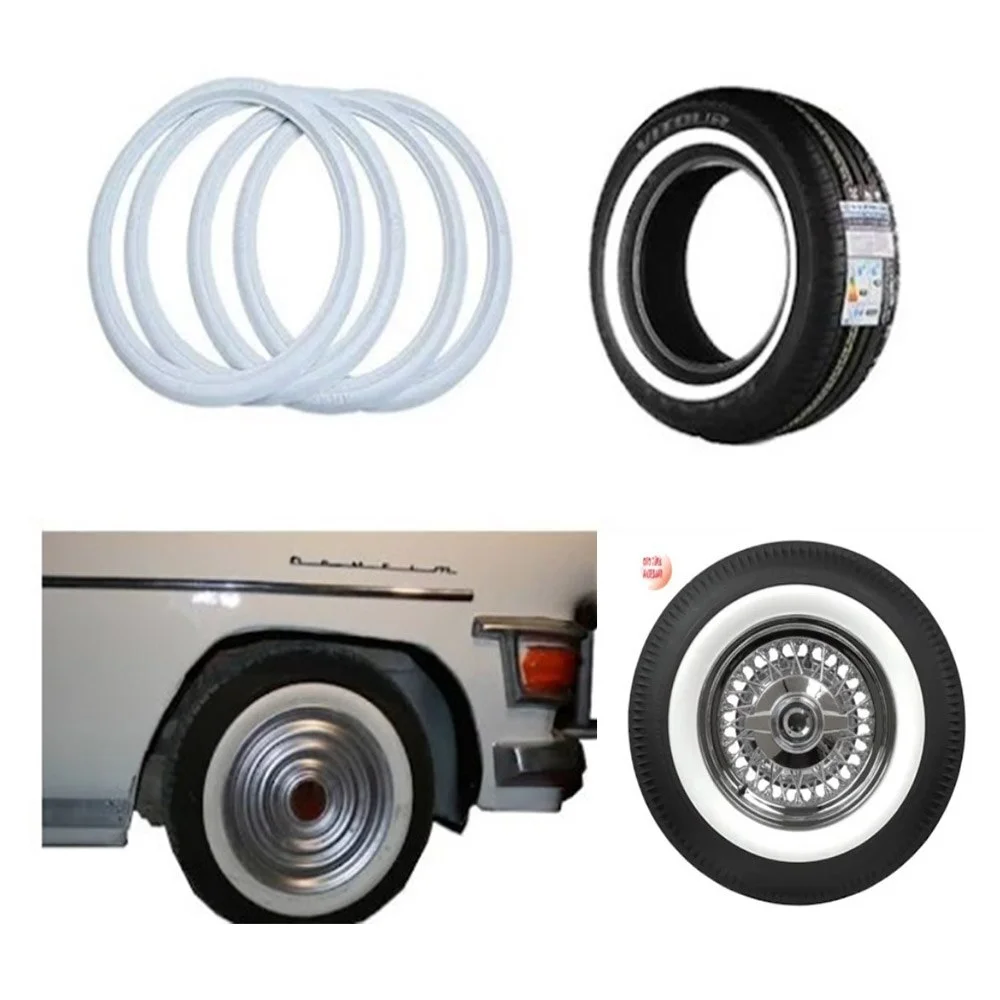 For Car White tire. 4 pieces (1 set) universal. Rim 12 \'13\' 14 \'15\' 16 \'17.5\' A quality affordable price