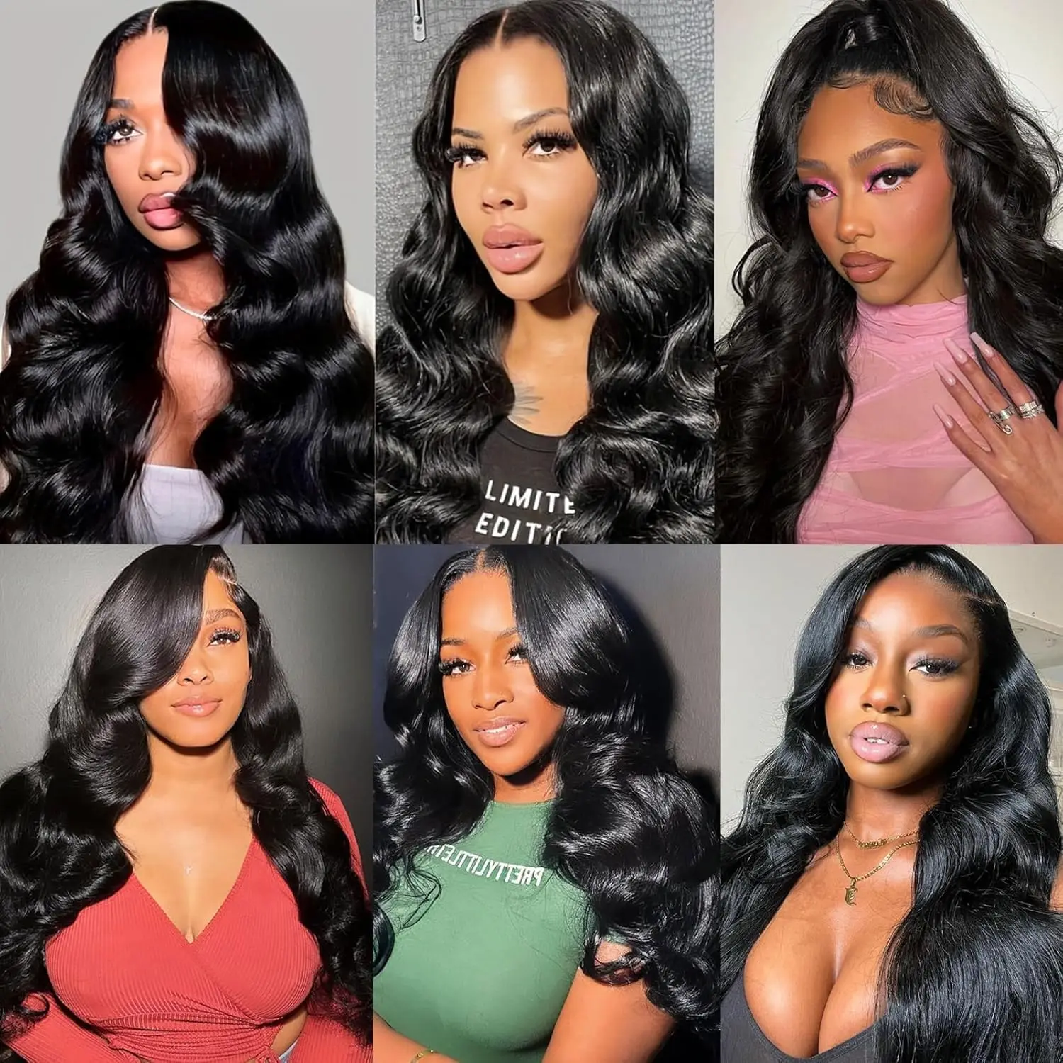 Human Hair 1 3 Bundles Body Wave Human Hair Bundles Unprocessed Brazilian Virgin Hair Bundles Weave #1B Natural Color For Women