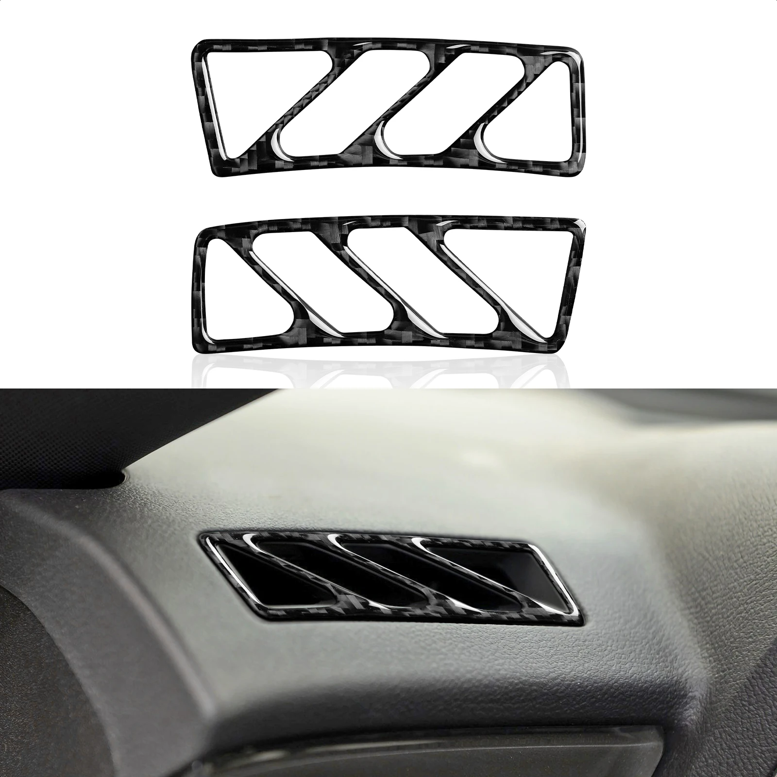 

Car Air Conditioner Outlet Cover Sticker Carbon Fiber Interior Trim Decal for Chevrolet Camaro 2010-2015 Car Decoration