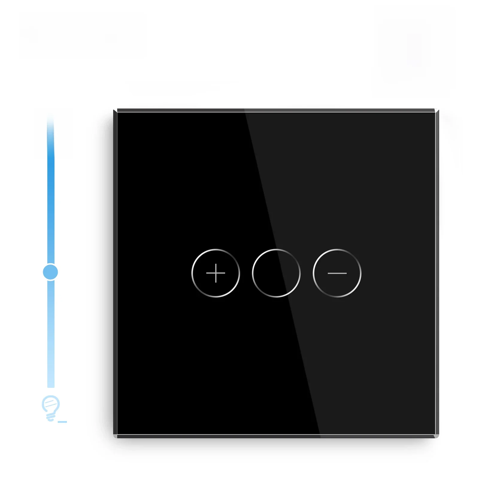 Bseed EU Standaard Touch Sensor Dimmer 1Gang 1Way Crystal Class Panel Led Dimbare Wit Zwart Dimmer met Adapter - afbeelding 2