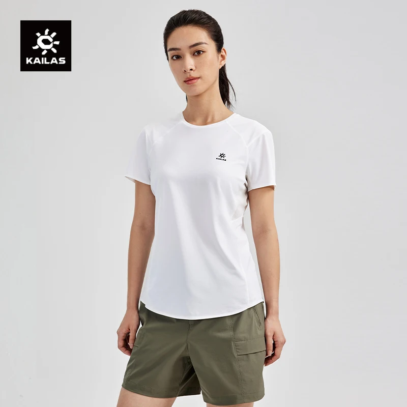 

KAILAS-Quick Drying T-shirt for Women Round Neck Lightweight Short Sleeved Tops Breathable Outdoor Running Summer KG2417203