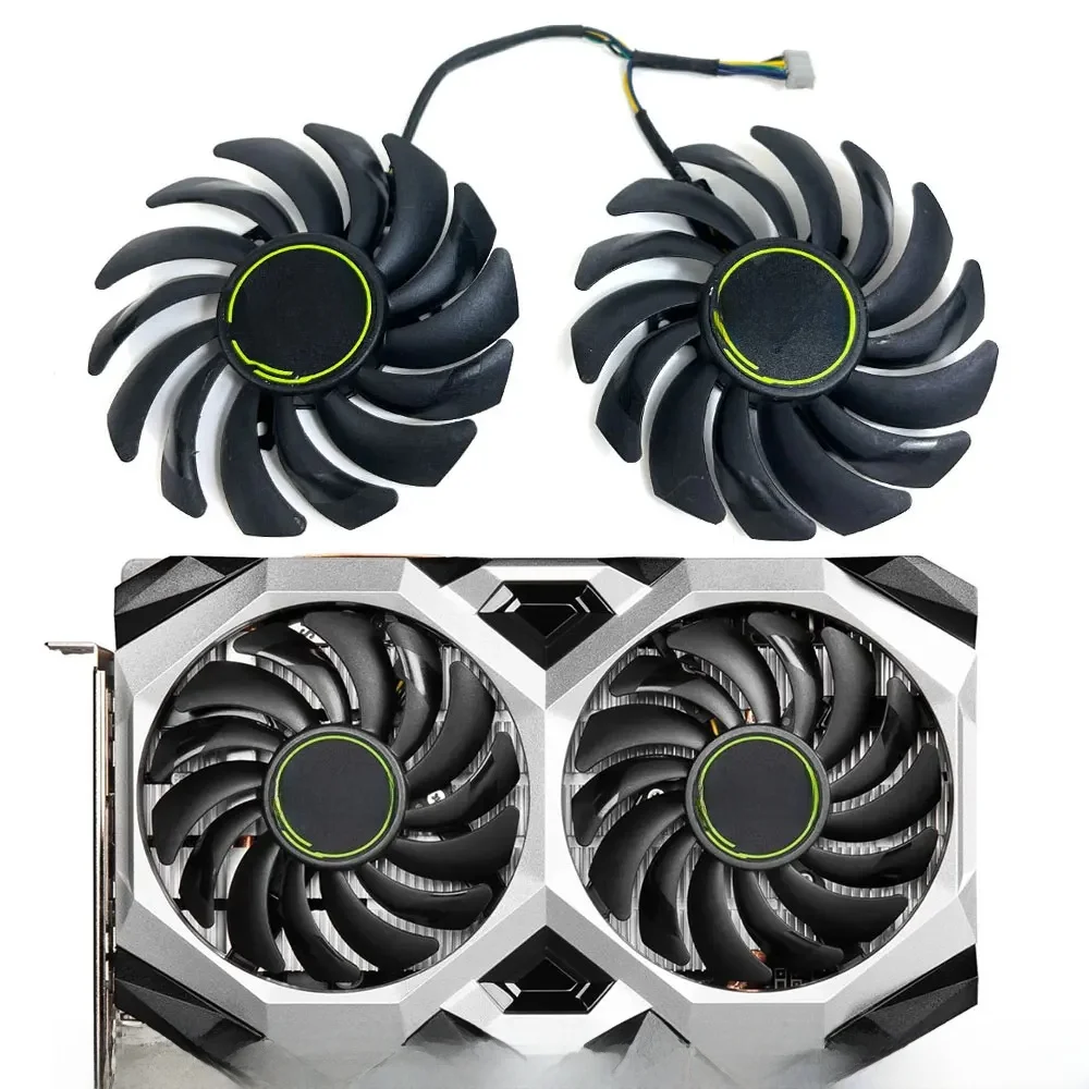 2 sztuk/zestaw PLD09210S12HH GTX 1660 SUPER VENTUS XS OC wentylator GPU, dla MSI GTX 1660, 1660 SUPER, 1660 TI VENTUS XS karta wideo wentylator chłodzący — 2
