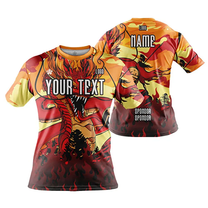 

Custom Men Women Skull Series Jersey T-Shirt Short Sleeve Sublimated Logo Name for Marathon Running