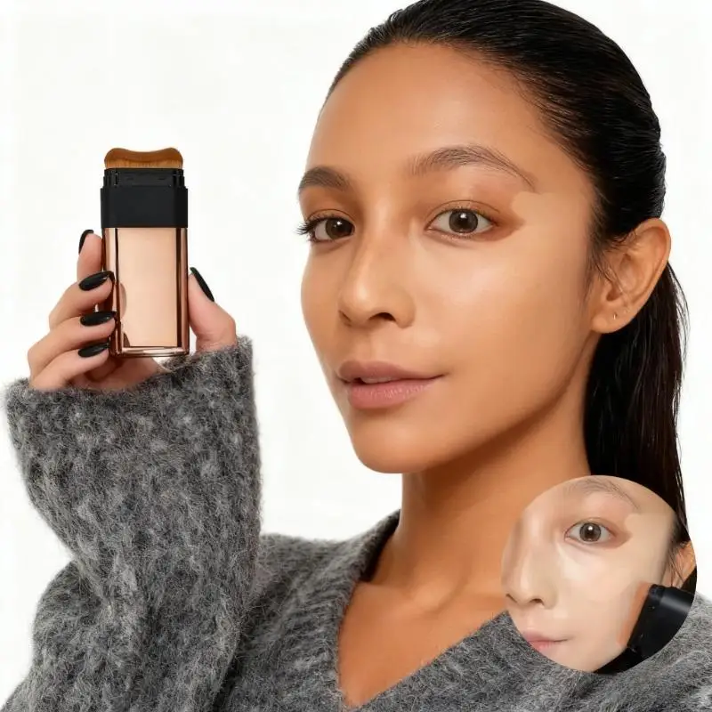 Fondotinta in stick opaco, fondotinta in stick effetto cancellatore, impermeabile, a lunga tenuta, controllo dell'olio, coprente, per una pelle liscia, per tutti i tipi di pelle