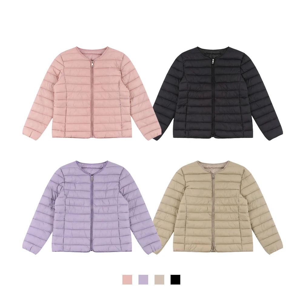 Parogona 24 Winter Women Casual Basic U Neck lightweight padded jacket