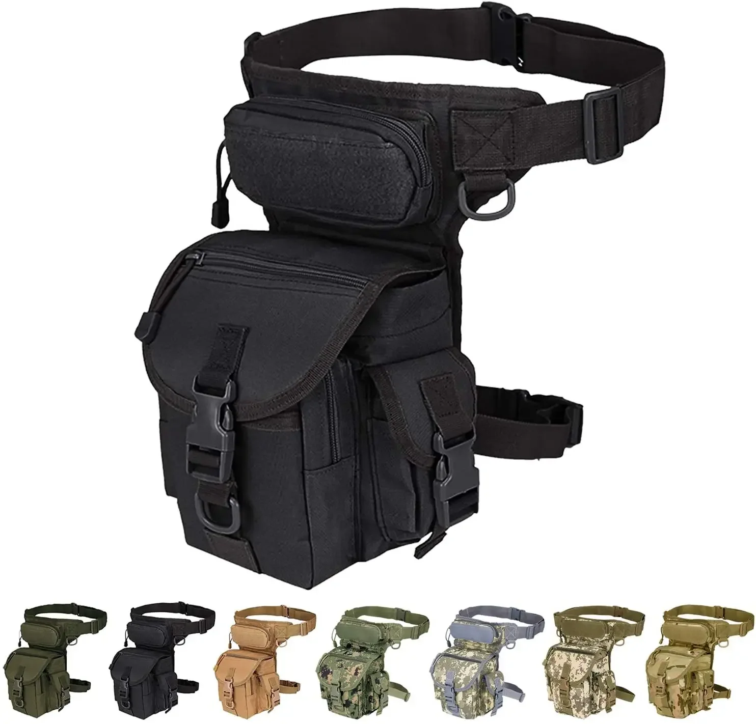 AliExpress CLUSGO Tactical Drop Leg Bag Adjustable Outdoor Sport Accessories Belt Bag Army Hunting Waist Packs Molle Leg Pouch Hiking Cycling Bag