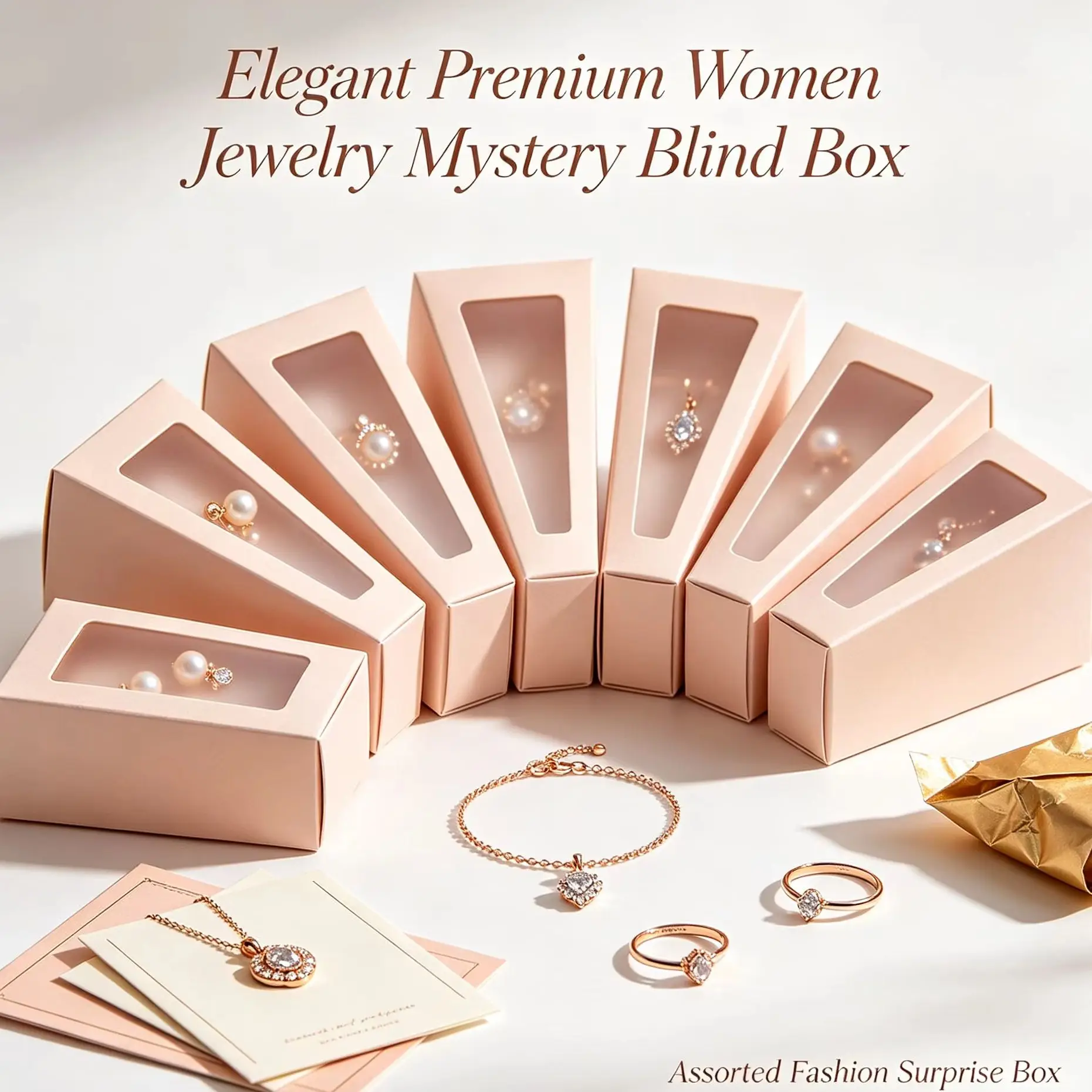 Elegant Premium Women Jewelry Mystery Blind Box, Assorted Fashion