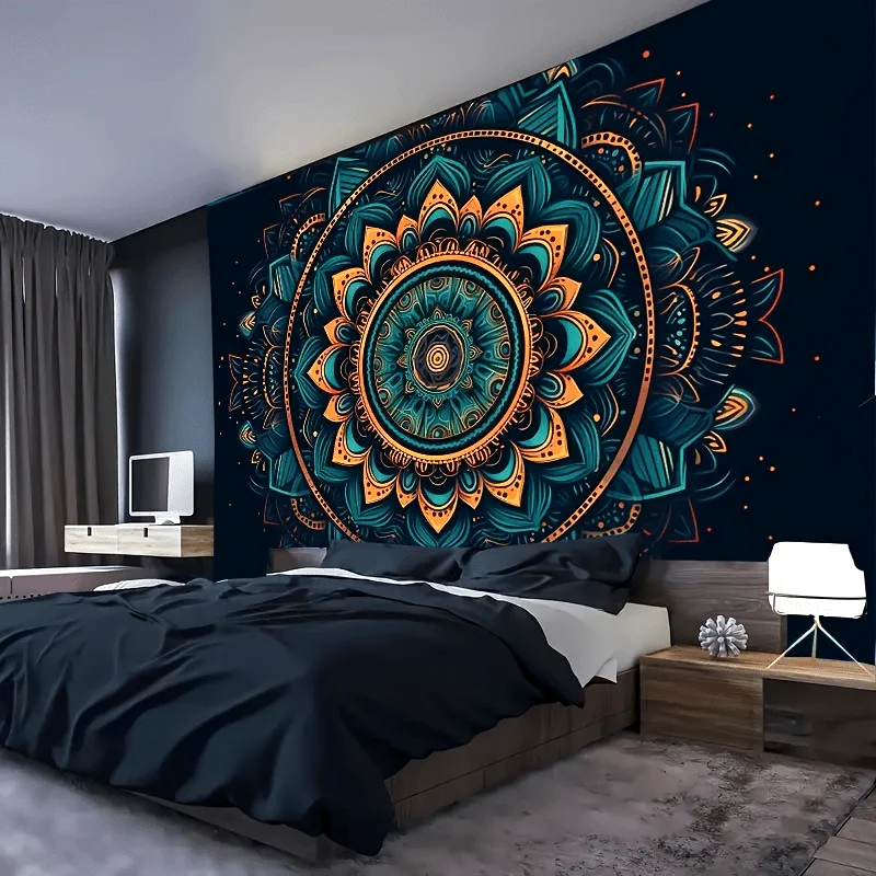 

One piece Mandala tapestry, polyester, classical pattern, suitable for living room bedroom decoration, Wall Decor ,Room Stuffs