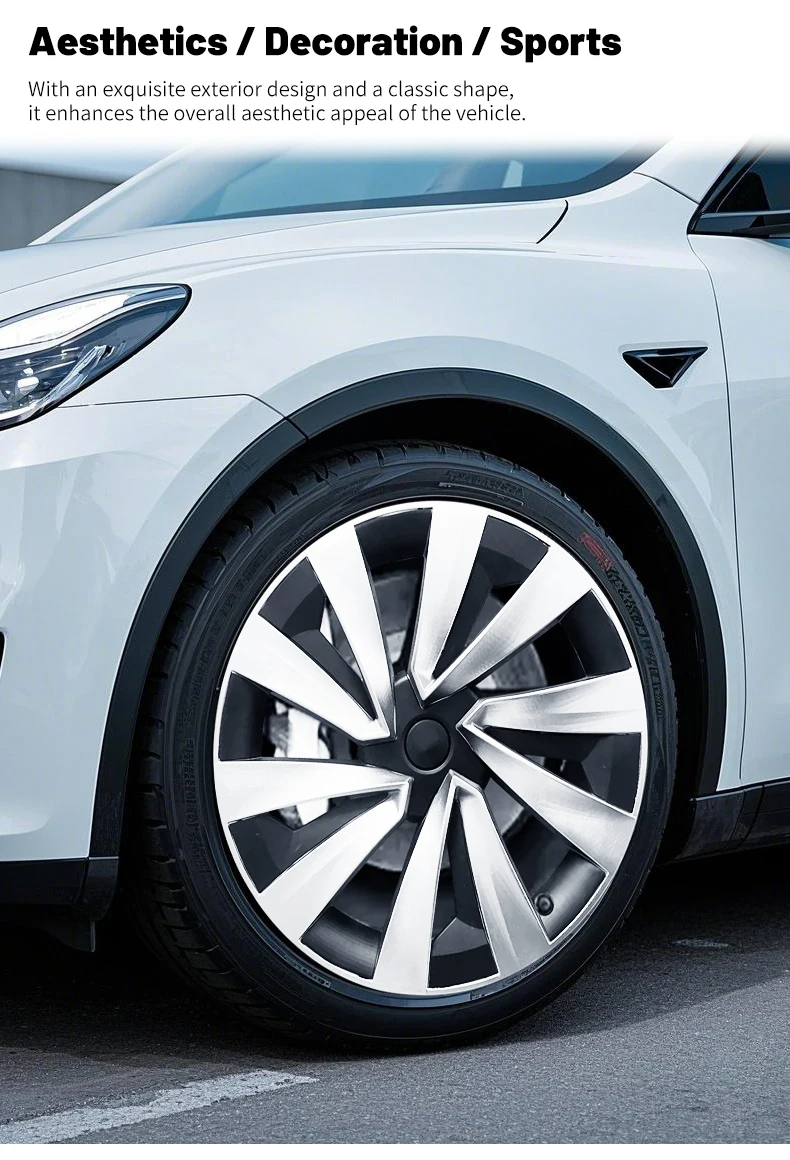 4er-Set Radkappen für Tesla Model Y Juniper 2025-2026, 19 Zoll Radabdeckung, Ersatz-Radnabenkappen, Vollfelgenabdeckung, Zubehör – Detail 6