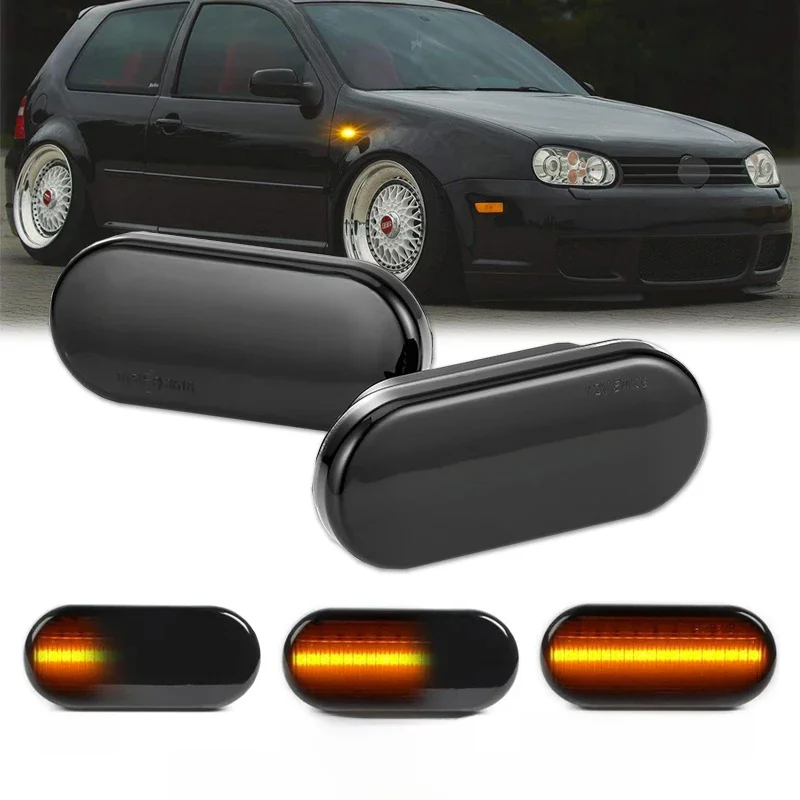 Luz Pisca Sequencial Marcador Lateral Dinâmico, Luz de Sinalização, VW Golf 3, VW MK3, MK4, Passat