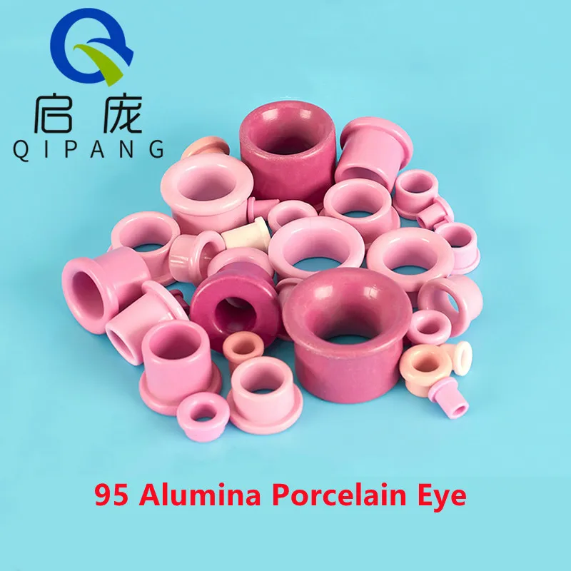 20pcs Customized Service Avaliable 95 Alumina  Ceramic Eye  Round Coil Enameled Wire  Porcelain Bead Winding Machine Yarn Guide