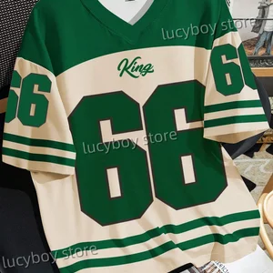 Herren 3D -Nummern gedruckt kurzärmelig T -Shirt Man v Hals Sportwear Brooklyn Racing Football Tee Vintage Casual Tops Männer Männer 6 Hauptverkauf von Fußballhemd - №3