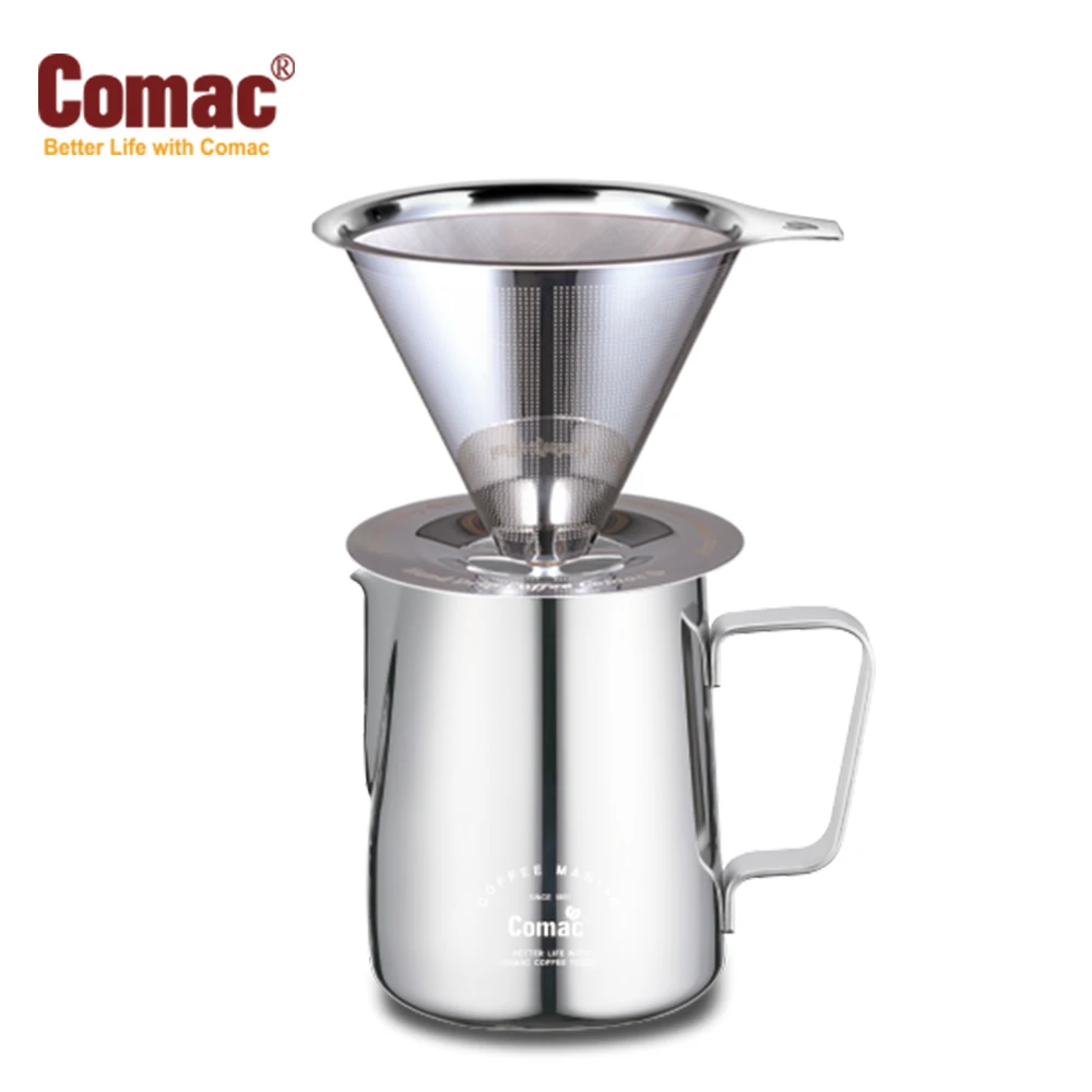 Comac Stainless Steel Filter & Server Coffee Hand Drip Set 600ml (DSSS)