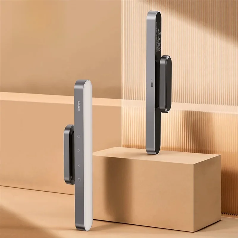 Baseus Schreibtischleuchte, magnetisch, zum Aufhängen, Tischlampe, wiederaufladbar, LED, stufenlos dimmbar, Schreibtischlampe, Lesen, Studium, Arbeit, Augenschutz