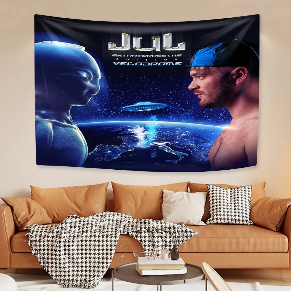 Jul C'est Pas Des Lol drapeau Album couverture tapisserie rappeur affiche Tarot Hippie chambre Bar café décor à la maison bannière de Concert