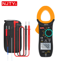 NJTY 3266TA 3266TD Digital Clamp Meter Professional Multimeter True RMS Auto Range AC DC Voltage Ammeter NCV Ohm HZ Miltimeter