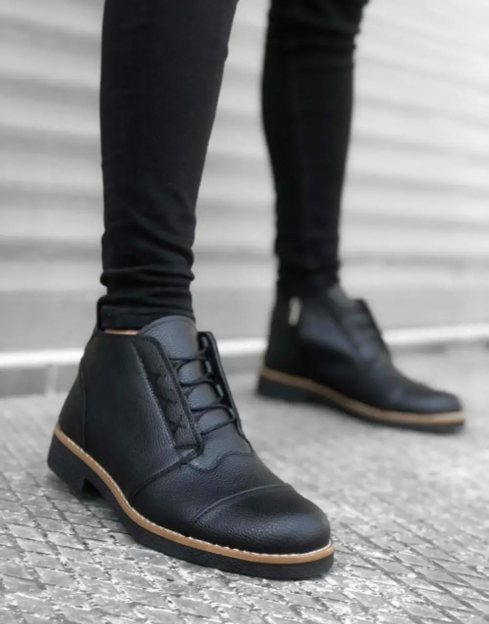 

BA0045 Hidden Lacing Casual Men's Sports Classic Half Ankle Boots