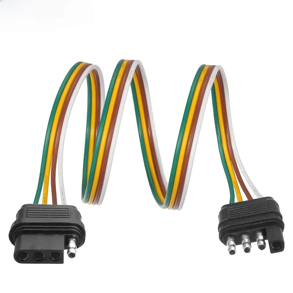 Cordon d'alimentation pour fil de remorque, connecteur à 4 broches, prise à broches, Extension de faisceau de câblage, Kit d'adaptateur de lumière en Pvc, remorquage