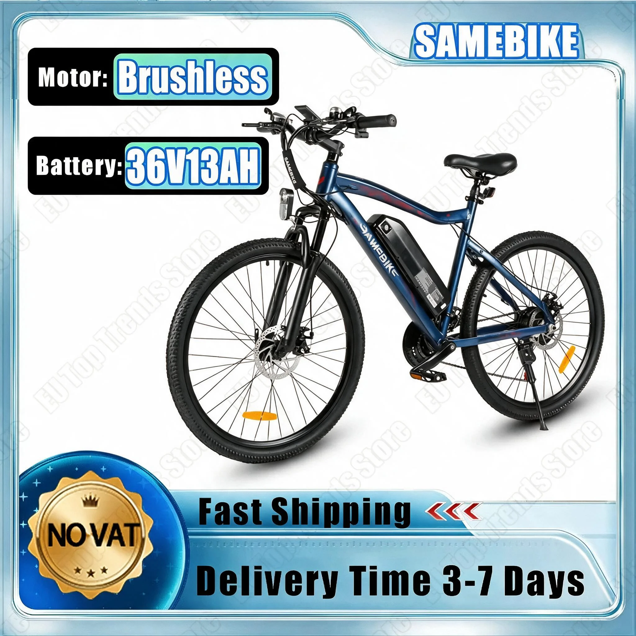 Samebike SY26-II 36V Elektro-Mountainbike 13Ah Lithium-Akku Bürstenloser Heckmotor E-Bike 21-Gang-Schaltung LCD-Display Elektrofahrrad