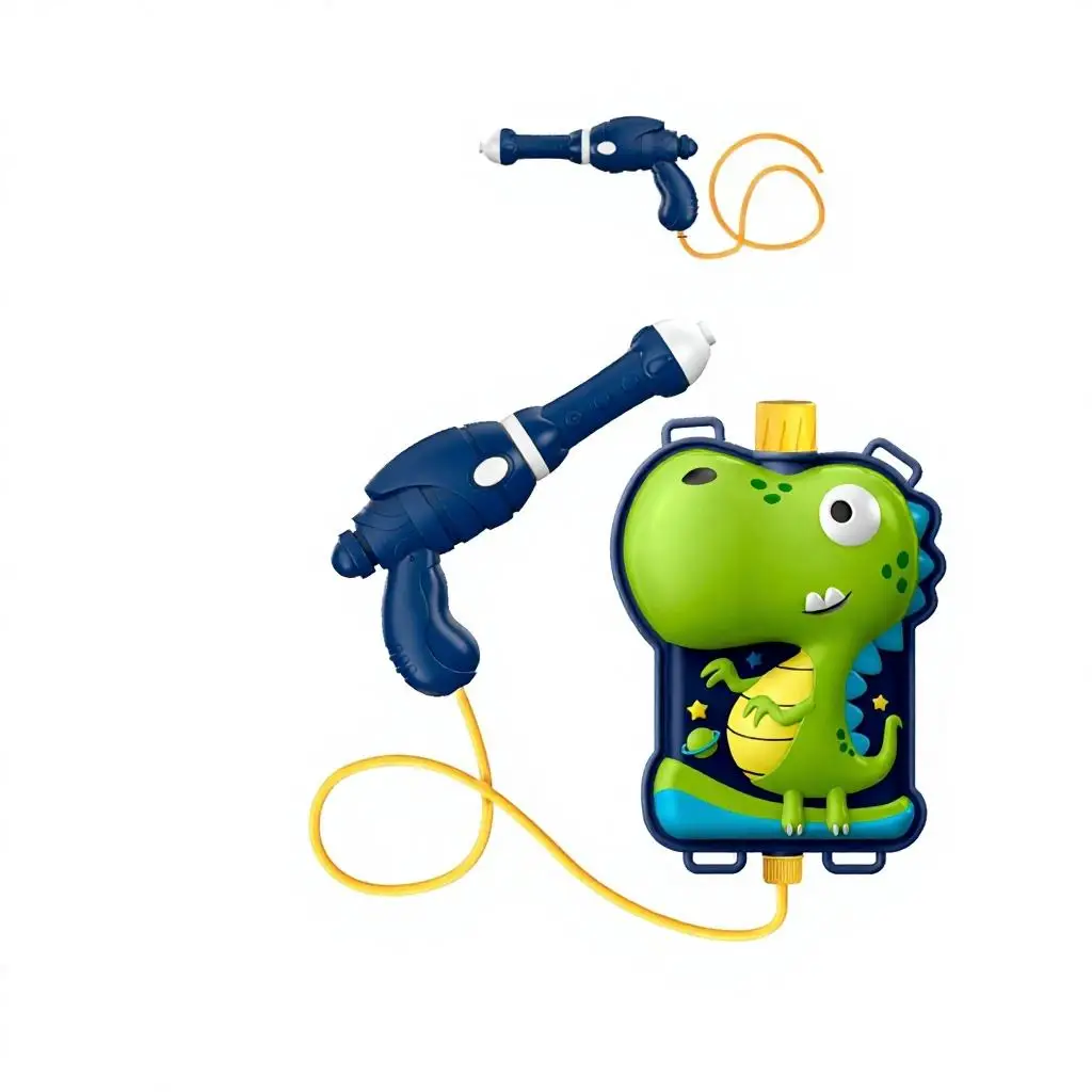 Waterpistool met dinosaurusrugzak 1200ml - Buitenspeelgoed voor kinderen, grote capaciteit en groot bereik, ideaal voor zwembad, strand en tuin - Verzending vanuit Spanje